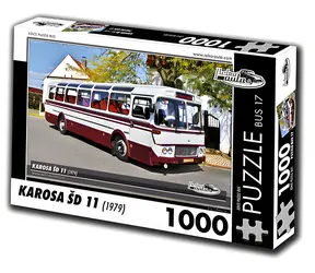 RETRO-AUTA Puzzle BUS č.17 Karosa ŠD 11 (1979) / 1000 dílků