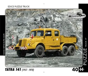 RETRO-AUTA Puzzle TRUCK č.17 Tatra 141 / 1957-1970 / 40 dílků / 32 × 24 cm