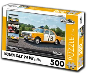 RETRO-AUTA Puzzle č. 69 Volha GAZ 24 VB (1984) / 500 dílků / 48 × 36 cm