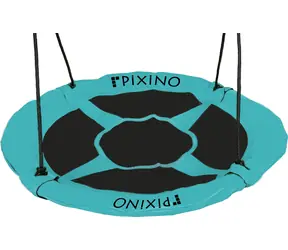PIXINO Houpací kruh Čapí hnízdo tyrkysový / průměr 110 cm / nosnost 150 kg / od 3 let