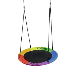 PIXINO Houpačka Čapí hnízdo barevná / průměr 100 cm / nosnost 150 kg / od 3 let