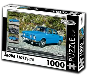 RETRO-AUTA Puzzle č. 37 Škoda 110 LS (1975) / 1000 dílků / 66 × 47 cm
