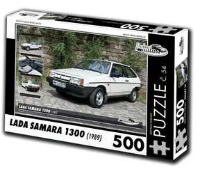 RETRO-AUTA Puzzle č. 54 Lada Samara 1300 (1989) / 500 dílků / 48 × 36 cm