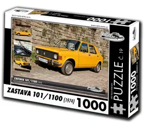 RETRO-AUTA Puzzle č. 19 Zastava 101,1100 (1974) / 1000 dílků / 66 x 47 cm