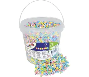 PLAYBOX Zažehlovací korálky pastelové v kbelíku / 10000 ks / O 5 mm