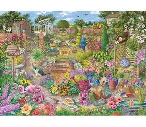 GIBSONS Puzzle Rozkvetlá zahrada / 1000 dílků / 68 x 49 cm