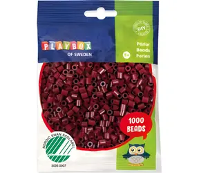 PLAYBOX Zažehlovací korálky tmavě červené / 1000 ks