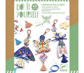 DJECO Kreativní sada Dřevěné přívěsky Motýlci / 3 přívěsky / FSC® dřevo