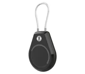 Hurtel Pouzdro na Apple AirTag černá / Pouzdro / voděodolné / ocelové lanko