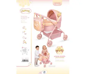 DECUEVAS 86070 Můj první kočárek pro panenky Honey 2026 / 56 cm / s taškou / od 3 let