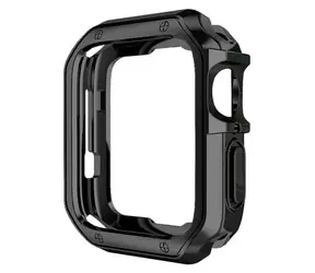 Hurtel Odolný kryt pro Apple Watch 42 mm (Series 10) černý / Ochranné pouzdro / silikonové / celoobvodová ochrana