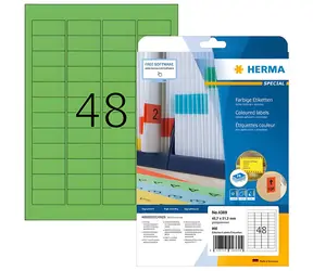 Herma Etikety A4 zelená 45,7x21,2 mm / Etikety / papír matný / snímatelné / 960 ks