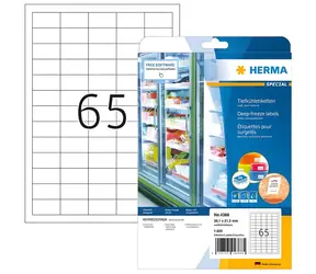 HERMA Mrazicí etikety bílé 38,1x21,2 mm / Etikety / Papír / 1625 ks / A4
