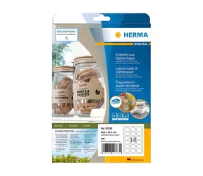 HERMA Silphie etikety 63,5x42,3 mm hnědá / Etikety / oválné / permanentní / 360 ks / 20 listů