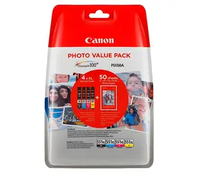 Canon CLI-551XL BK/C/M/Y / Cartridge / Photo Value Pack / Originální / 680 stran