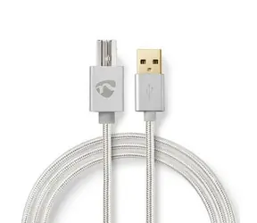 Nedis Profigold Fabritallic USB-A - USB-B kabel k tiskárně / Kabel USB / USB 2.0 / 480 Mbps / 2 m
