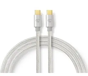 Nedis Profigold Fabritallic USB-C kabel / USB-C - USB-C / USB 2.0 / 480 Mbps / 10 W / 1 m