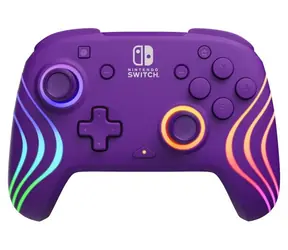 PDP Afterglow Wave fialová / Herní ovladač / bezdrátový / Nintendo Switch / Programovatelná tlačítka / Podsvícení