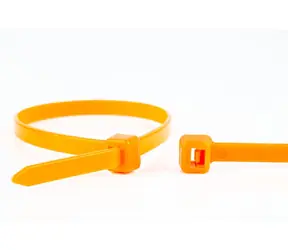 WKK Stahovací páska rozebíratelná oranžová 300x4,8 mm / Stahovací páska / 100 ks / -40 až 85 °C