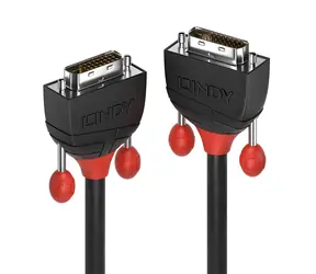 Lindy Black Line černá / Kabel DVI-D Dual Link / DVI-D - DVI-D / 1 m / 2560 x 1600 px
