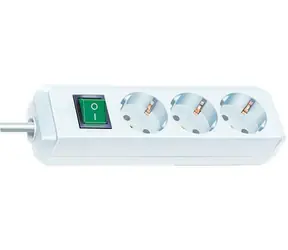 Brennenstuhl ECO-Line bílá / Prodlužovací přívod / 3x zásuvka / 3 m / vypínač