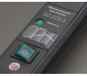 Brennenstuhl Premium-Line černá / Prodlužovací kabel / 5x zásuvka / Main-Follow / přepěťová ochrana / 3 m