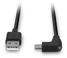 Lindy USB-A - USB-C 90° 1 m černá / USB kabel / USB 2.0