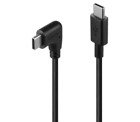 Lindy USB-C - USB-C 90° černá / USB kabel / USB 2.0 / 1 m / PD 60W