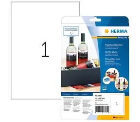 Herma etikety A4 bílé / Etikety / 210x297 mm / Lesklé / Inkjet / 10 ks