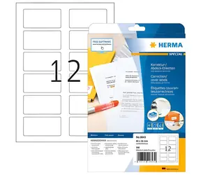 Herma etikety pro QR kódy 80x40 mm bílá / Etikety / A4 / 300 ks