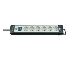 Brennenstuhl Premium-Line černá / Prodlužovací přívod / 6x zásuvka / 5 m / vypínač