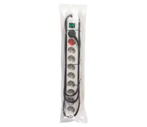 Brennenstuhl ECO-Line světle šedá / Prodlužovací kabel / 10x zásuvka / 3 m / vypínač