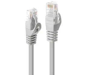 Lindy Patch kabel Basic Cat6 U/UTP šedá 0,3 m / Patch kabel / CAT6 / U/UTP / RJ-45