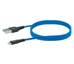 Schwaiger USB-A - Lightning modrá / Datový kabel / 1,2 m / MFi certifikace / nylonový oplet / 2,4 A