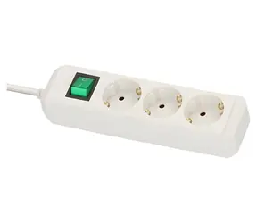 Brennenstuhl Eco-Line bílá / Prodlužovací přívod / 3x zásuvka / 5 m / vypínač