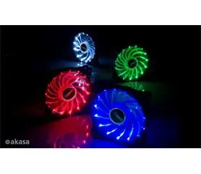 Akasa Vegas AK-FN091-WH bílá / Ventilátor / 120 mm / LED