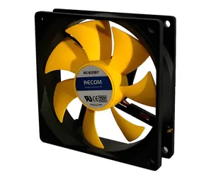 RECOM RC-9225BY žlutý / Ventilátor / Blower / 92 mm