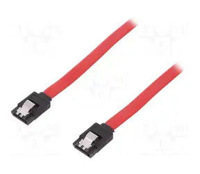 Digitus SATA III kabel červený / SATA kabel / se zámkem / 0,5 m