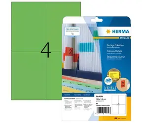 HERMA Etikety A4 zelené odnímatelné / Etikety / 105x148 mm / 80 ks