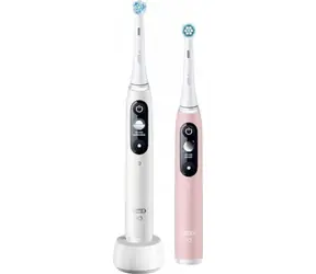 Oral-B iO 6 Duo bílá/růžová / Elektrický zubní kartáček / s pouzdrem