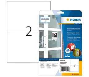Herma Etikety Outdoor bílá / Etikety / voděodolné / 210x148 mm / 40 ks