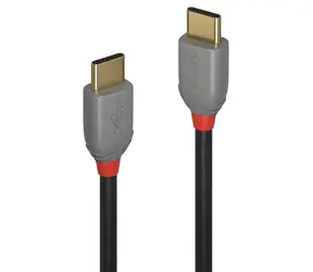 Lindy Anthra Line černá / USB kabel / USB-C - USB-C / 0,5 m / 480 Mbit/s