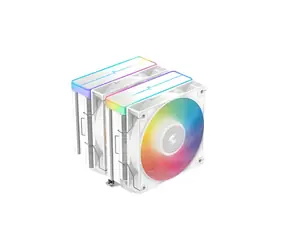 DEEPCOOL AG620 WH ARGB V2 bílá / Chladič CPU / 2× 120 mm ARGB / Hydro Bearing / LGA1851 / AM5