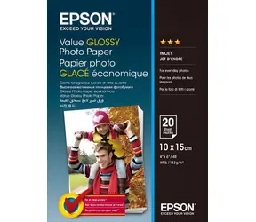 EPSON Value Glossy Photo Paper 10x15 / Fotopapír / Lesklý / 183 g/m2 / 20 listů
