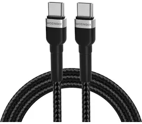 Wozinsky Kabel USB-C - USB-C 2 m černá / Kabel / USB-C - USB-C / 2 m