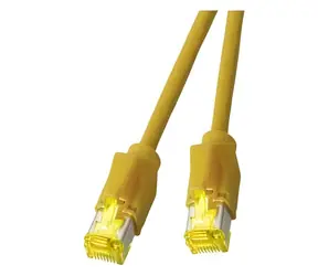 EFB RJ45 S/FTP Cat.6A TM31 žlutá / Patch kabel / Dätwyler 7702 / 500 MHz / 10 Gbit/s / LSZH / 1 m