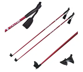 CALTER Běžecké hole X-SNOW 125 cm červené / Aluminium 6061 / O 16 mm / Plastová rukojeť