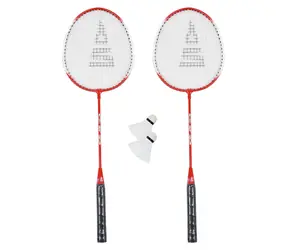 SULOV Badmintonový set červená / 2x raketa 24 cm / 2x míček / Cestovní vak