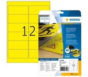 Herma signální etikety A4 99,1x42,3 mm žlutá / Fólie / voděodolné / laser / 300 ks