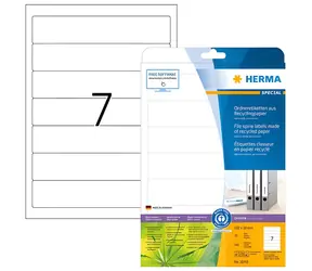 Herma etikety na pořadače Recycling A4 / Etikety na pořadače / 192x38 mm / 20 listů / 140 ks